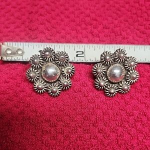 Sterling Silver Floral Stud Earrings
